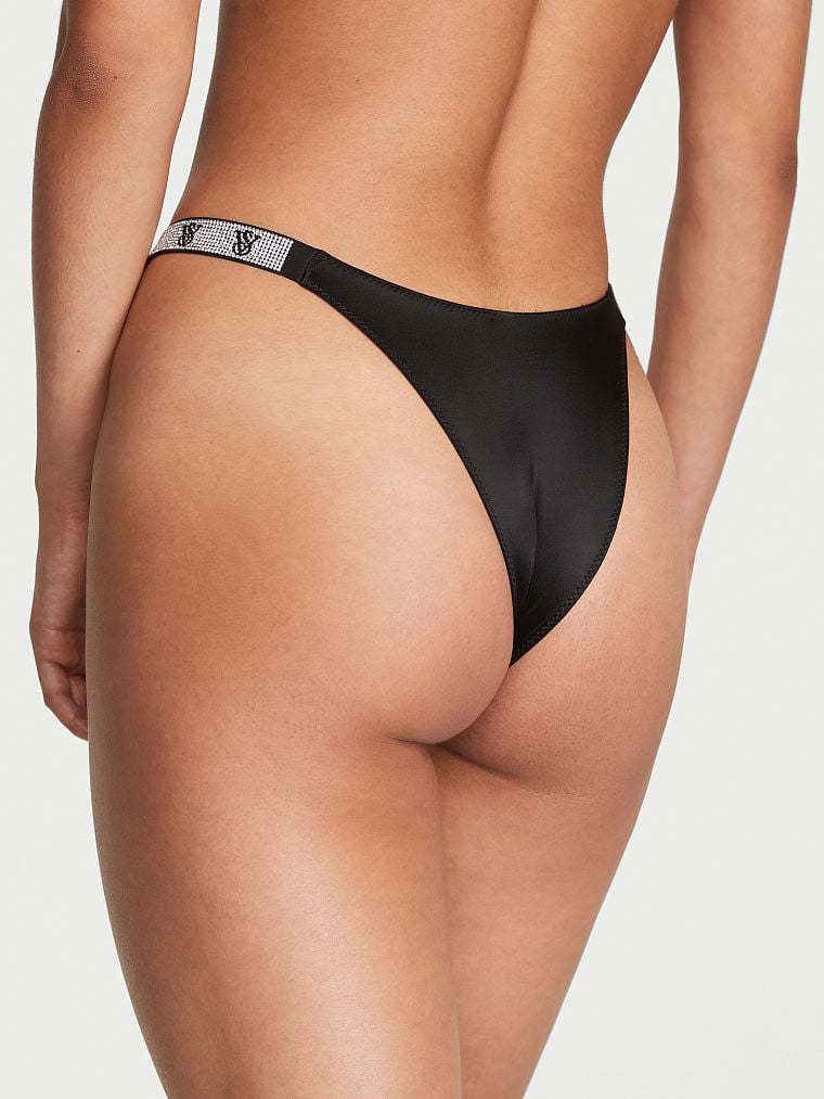 Double Shine Strap Smooth Brazilian Panty