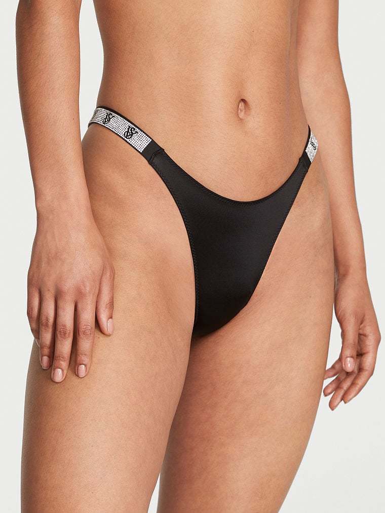 Double Shine Strap Smooth Brazilian Panty