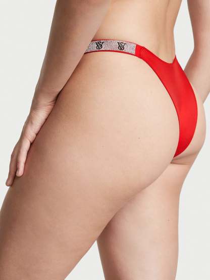 Double Shine Strap Smooth Brazilian Panty