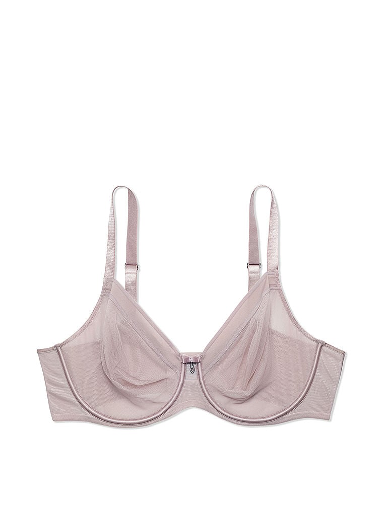 Sheer Mesh Full-Coverage Unlined Underwire Bra