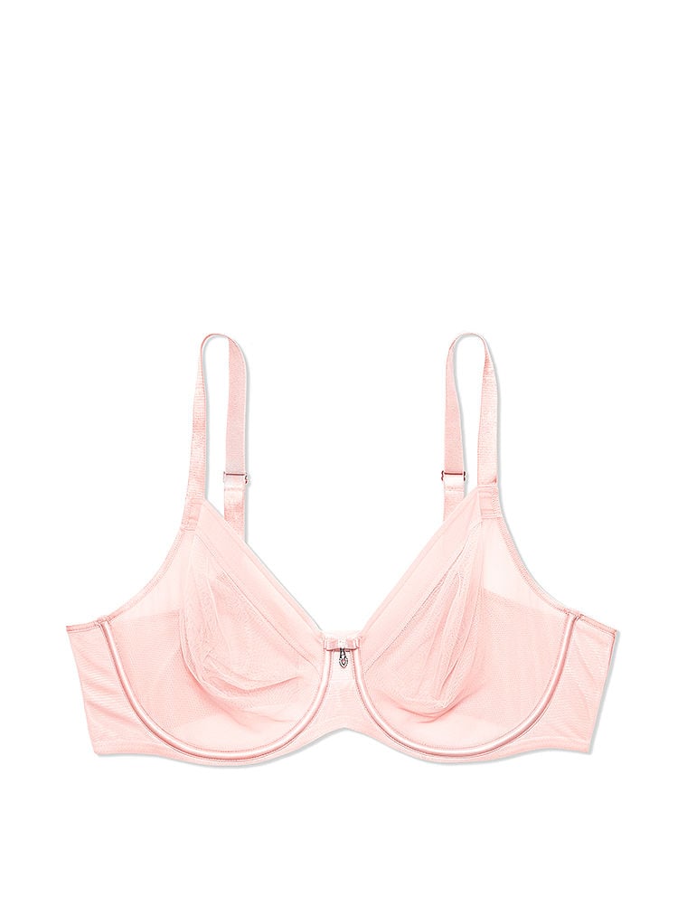 Sheer Mesh Full-Coverage Unlined Underwire Bra