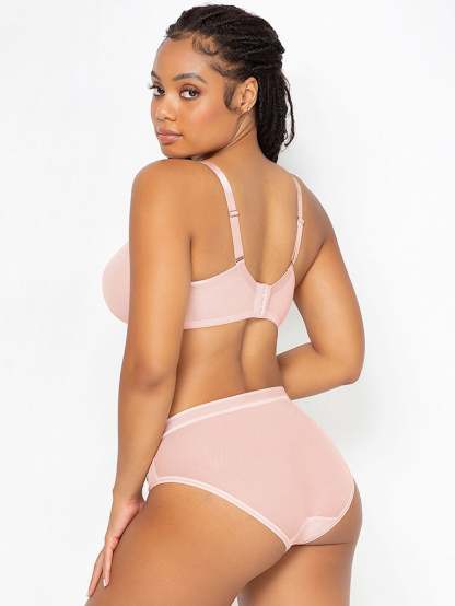 Sheer Mesh Full-Coverage Unlined Underwire Bra