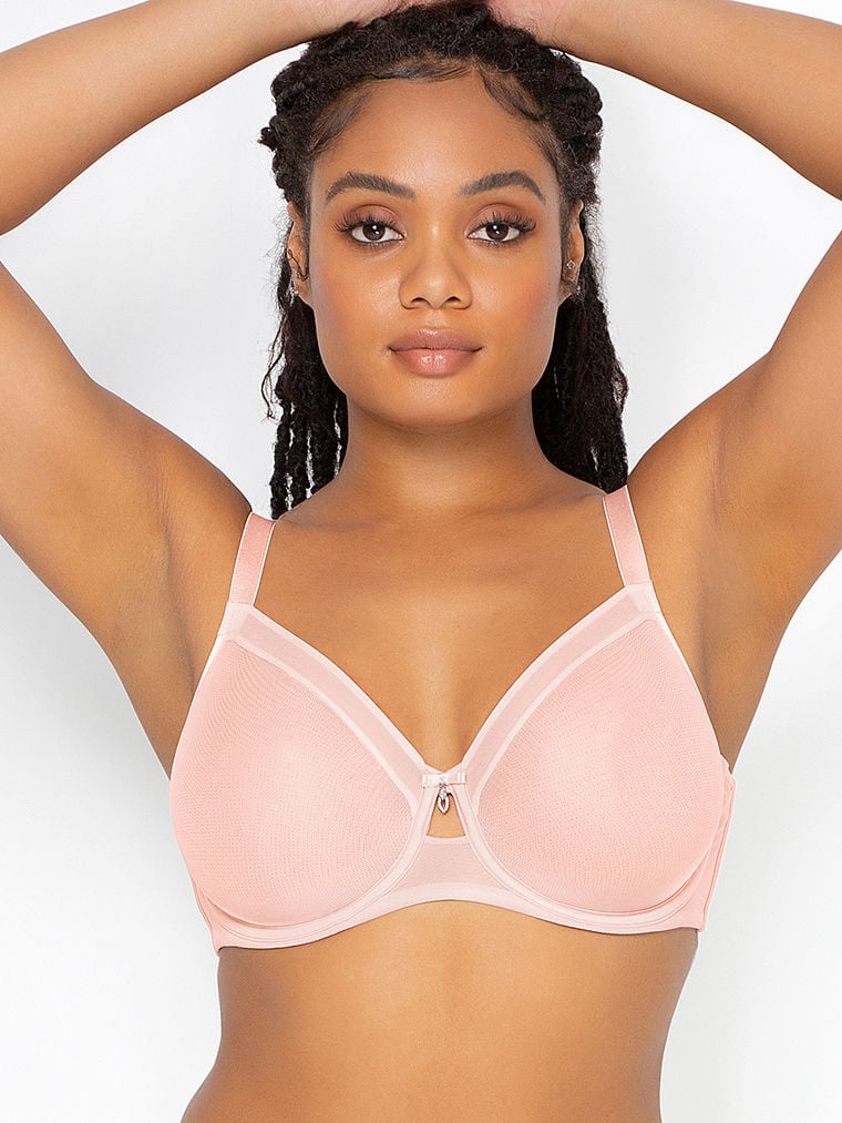Sheer Mesh Full-Coverage Unlined Underwire Bra