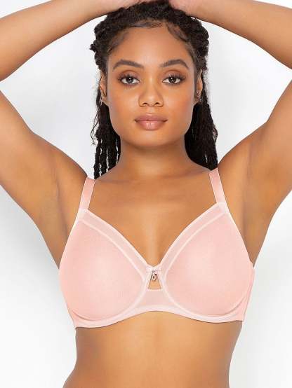 Sheer Mesh Full-Coverage Unlined Underwire Bra
