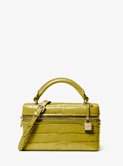 Jana Extra-Small Crocodile Embossed Leather Crossbody Bag