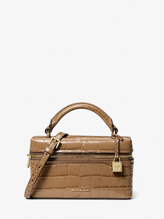 Jana Extra-Small Crocodile Embossed Leather Crossbody Bag