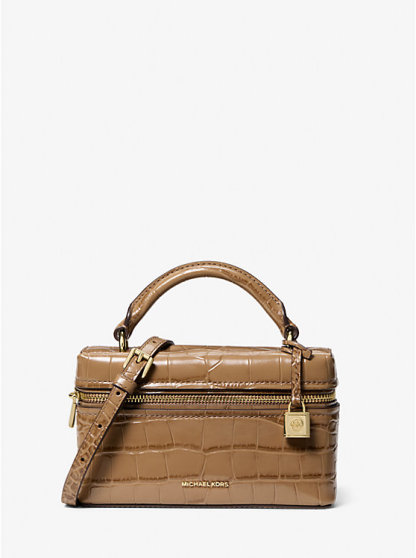Jana Extra-Small Crocodile Embossed Leather Crossbody Bag