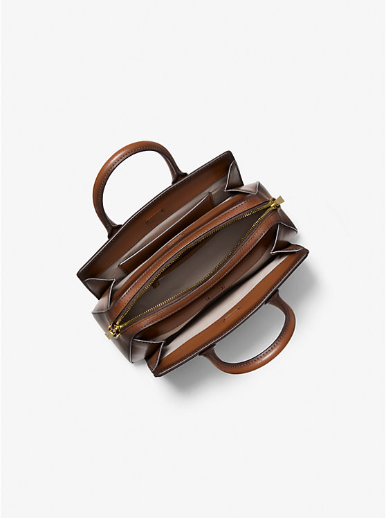 Laila Small Burnished Leather Satchel