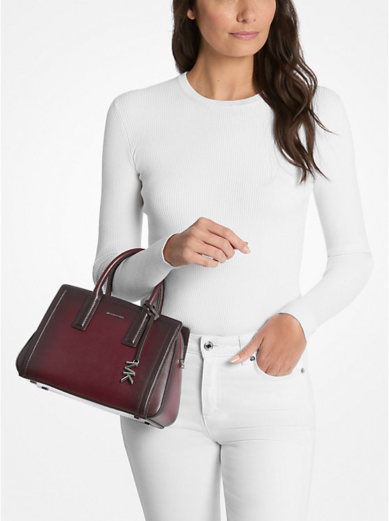 Laila Small Burnished Leather Satchel