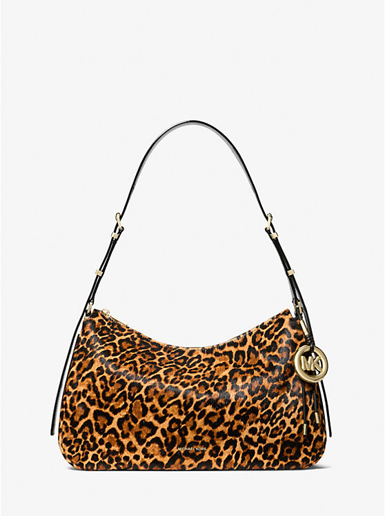 Nolita Medium Leopard Print Calf Hair Shoulder Bag