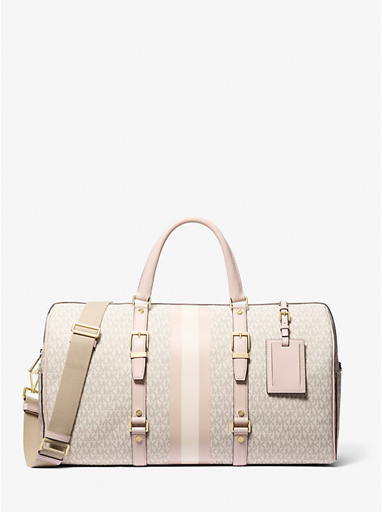 Bedford Travel Extra-Large Signature Logo Stripe Weekender Bag
