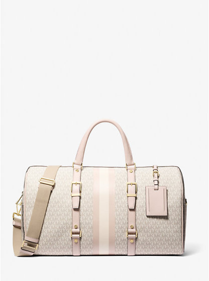 Bedford Travel Extra-Large Signature Logo Stripe Weekender Bag