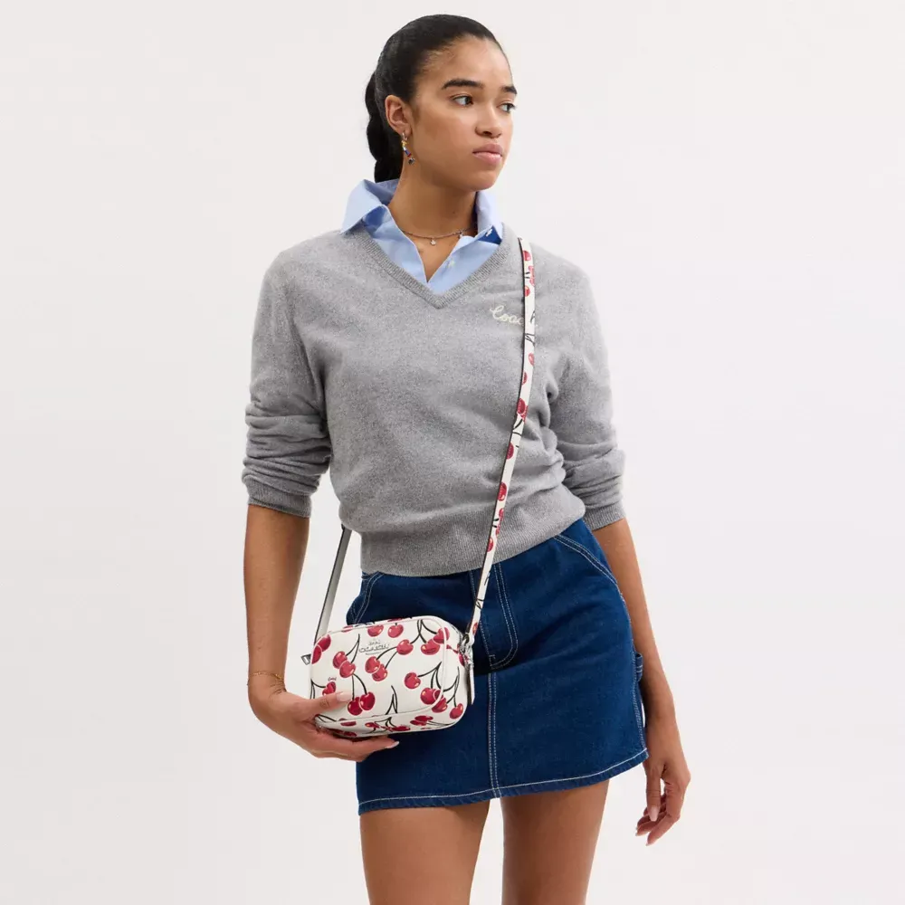 Mini Jamie Camera Bag With Cherry Print