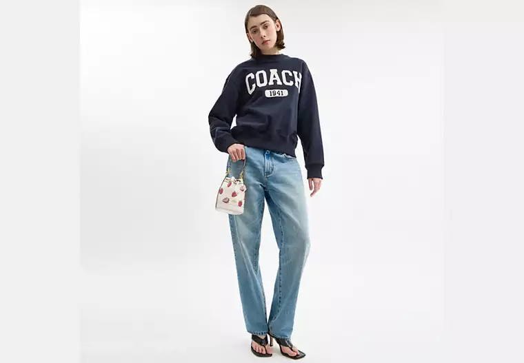 Mini Bucket Bag With Strawberry Print