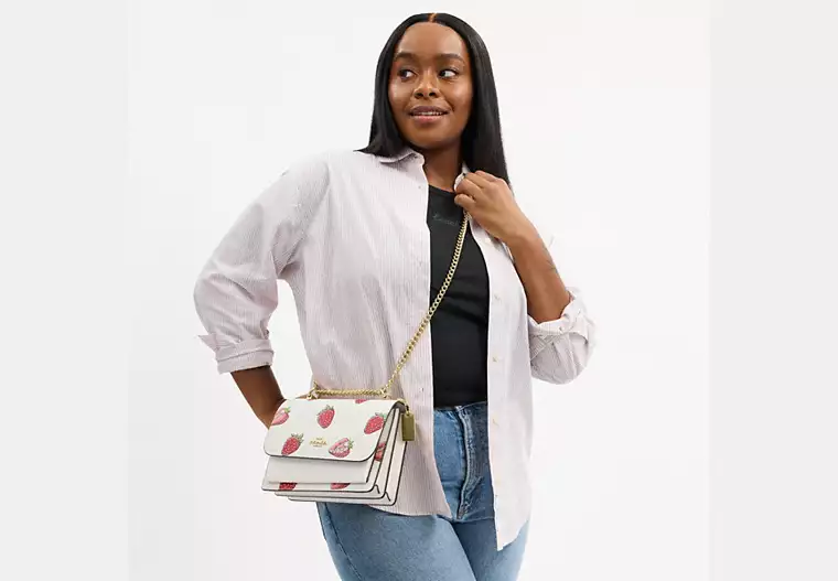 Klare Crossbody Bag With Wild Strawberry Print