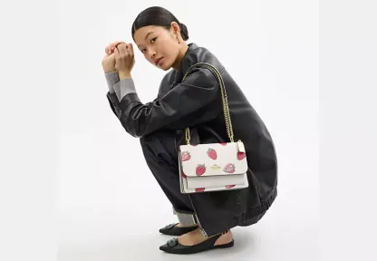 Klare Crossbody Bag With Wild Strawberry Print