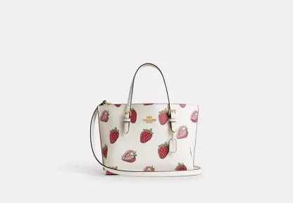 Mollie Tote Bag 25 With Strawberry Print
