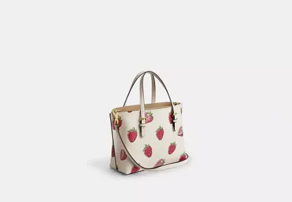 Mollie Tote Bag 25 With Strawberry Print