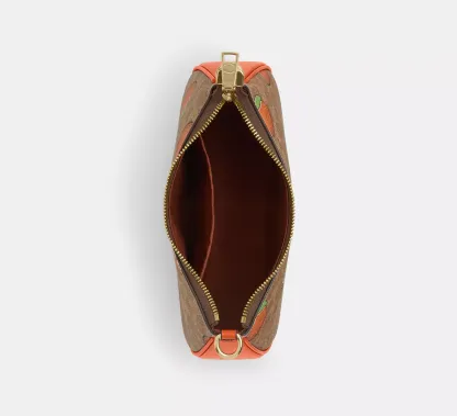 Teri Shoulder Bag In Signature Canvas With Orange Print