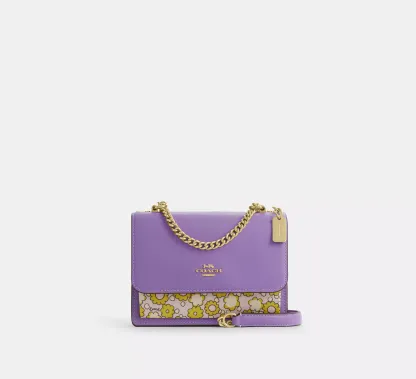 Mini Klare Crossbody Bag In Colorblock With Floral Print