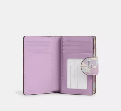 Medium Corner Zip Wallet With Floral Print