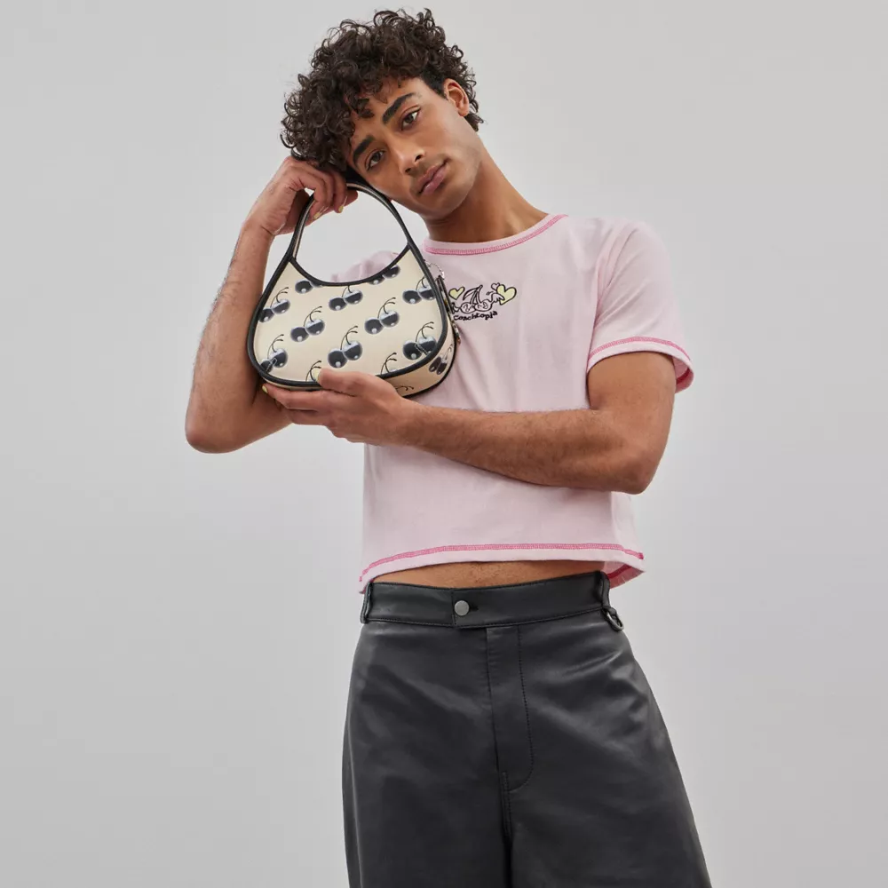 Ergo Bag In Coachtopia Leather With Cherry Print