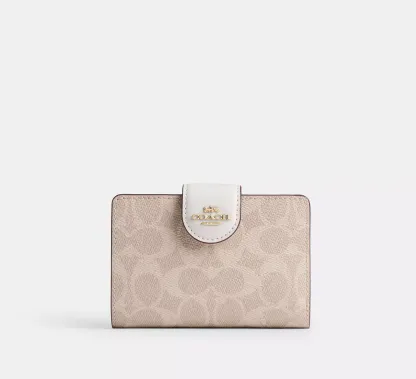 Medium Corner Zip Wallet In Signature Canvas