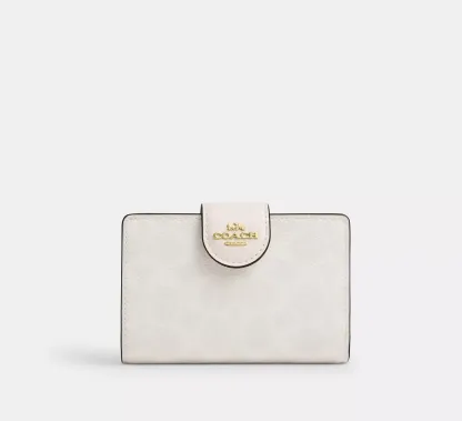 Medium Corner Zip Wallet In Signature Canvas