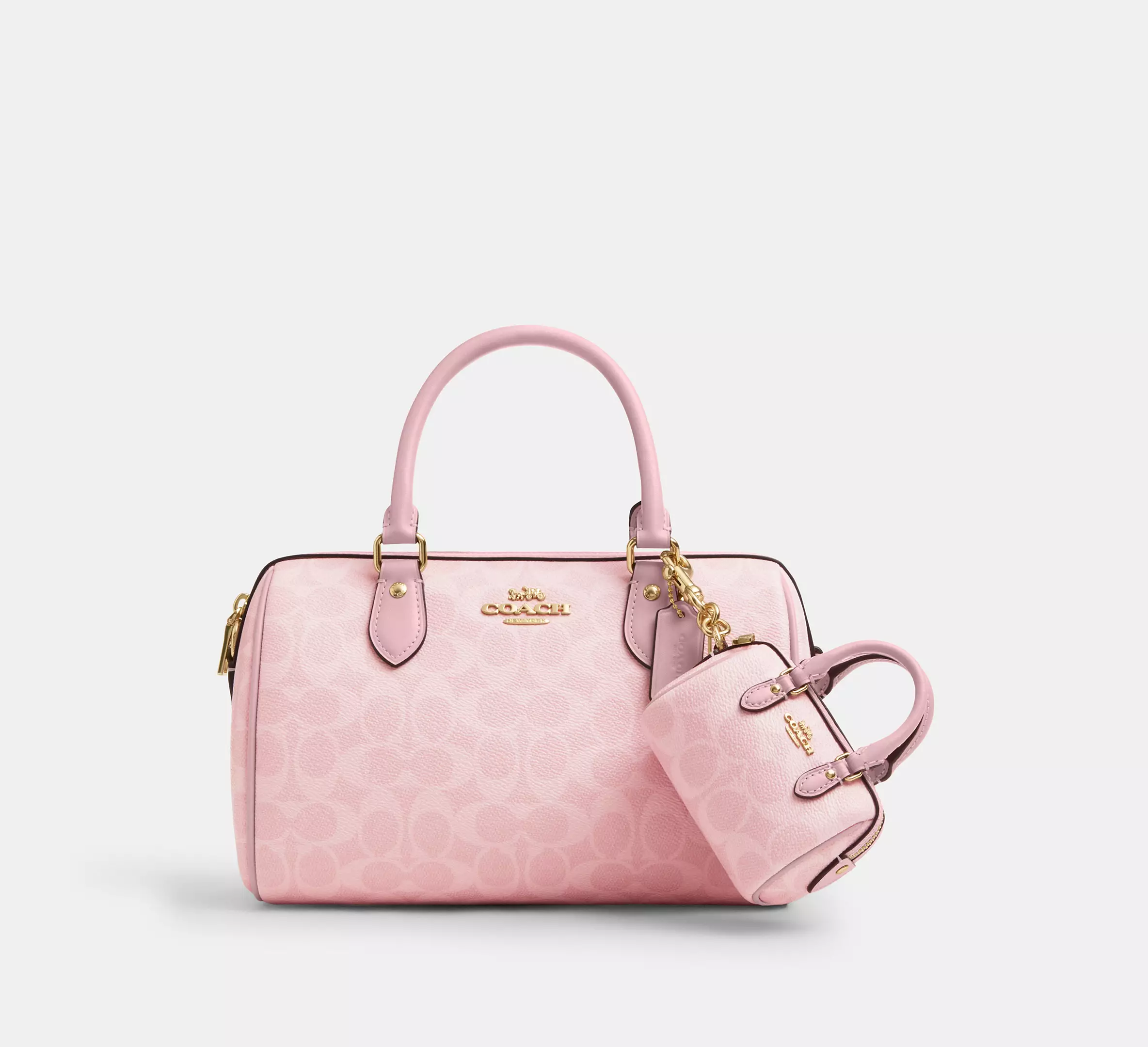 Mini Rowan Bag Charm In Signature Canvas