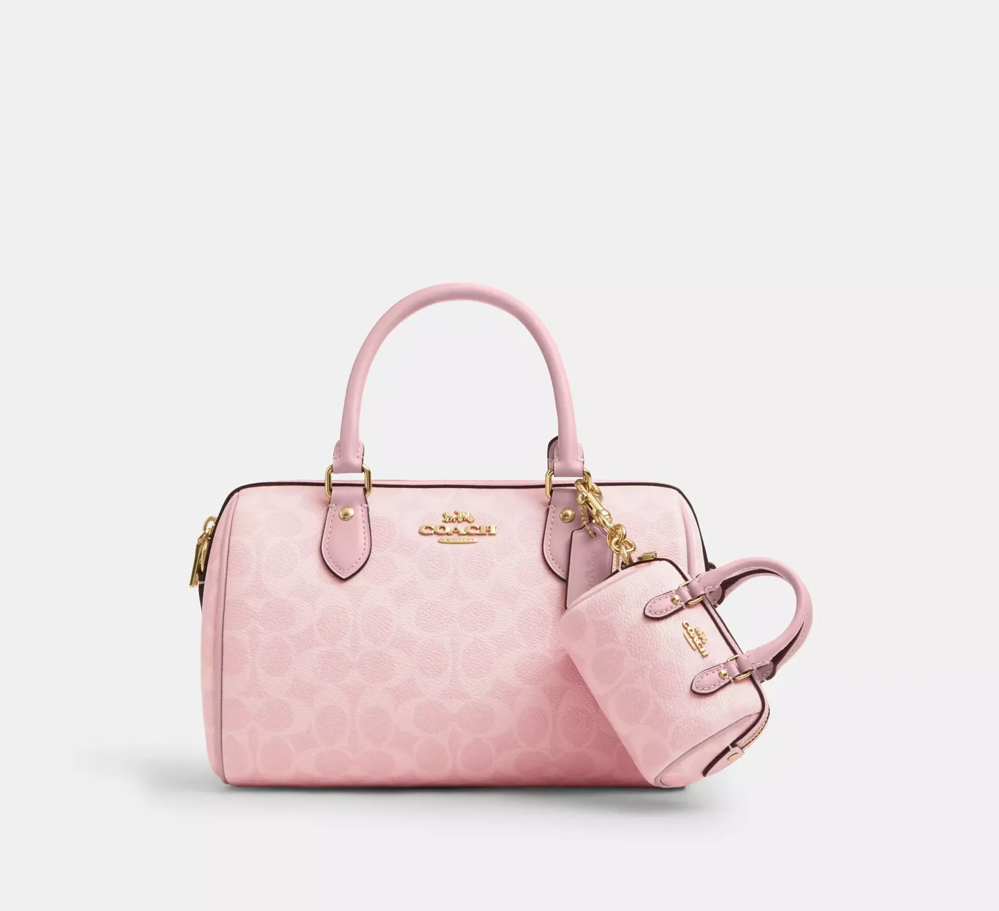 Mini Rowan Bag Charm In Signature Canvas