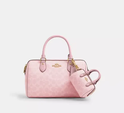 Mini Rowan Bag Charm In Signature Canvas