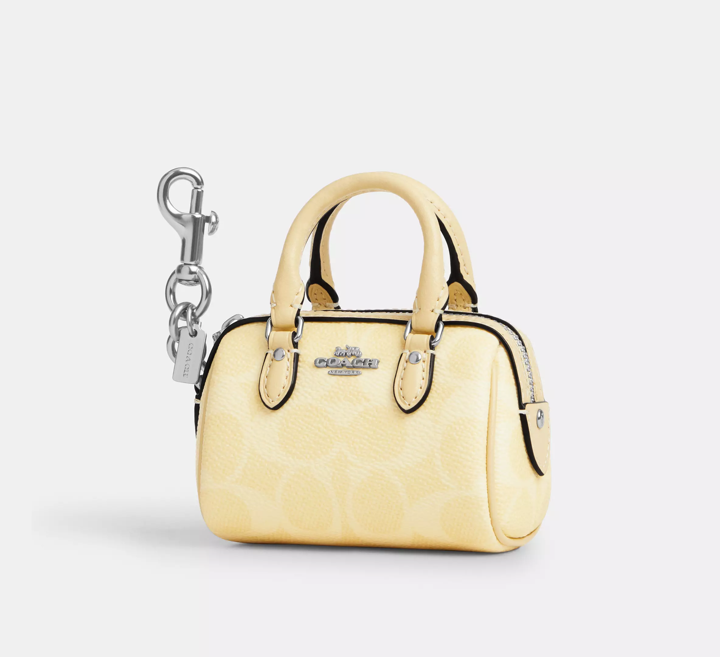 Mini Rowan Bag Charm In Signature Canvas