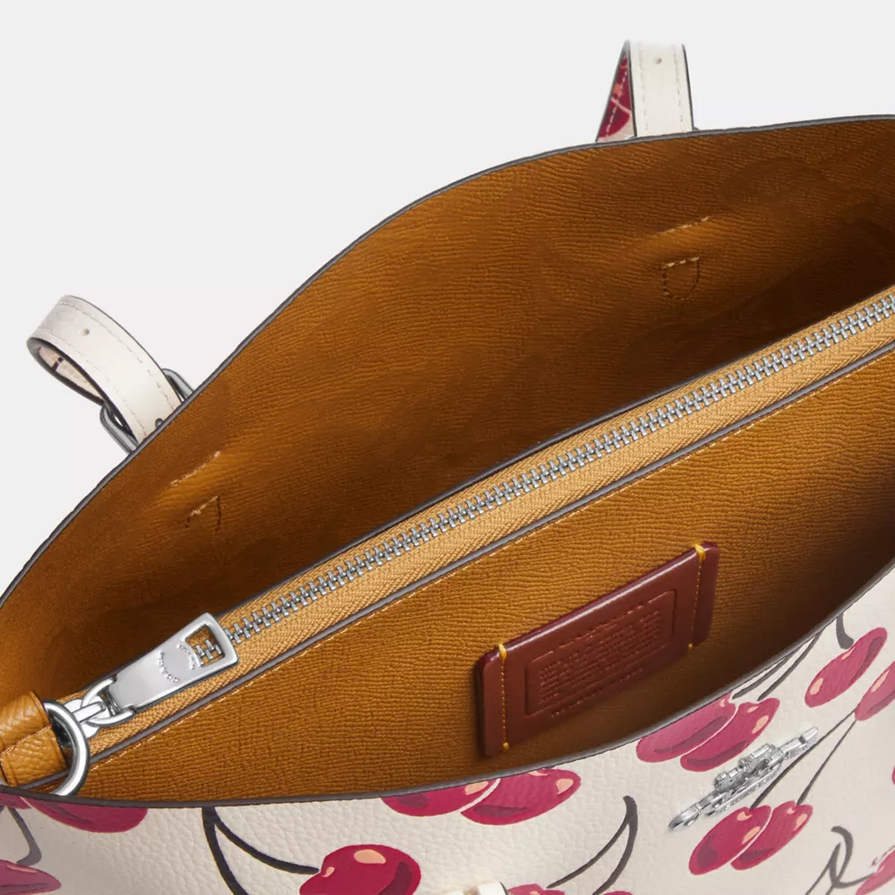 Mollie Tote Bag 25 With Cherry Print