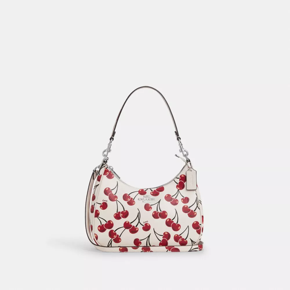 Teri Hobo Bag With Cherry Print