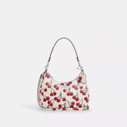 Teri Hobo Bag With Cherry Print