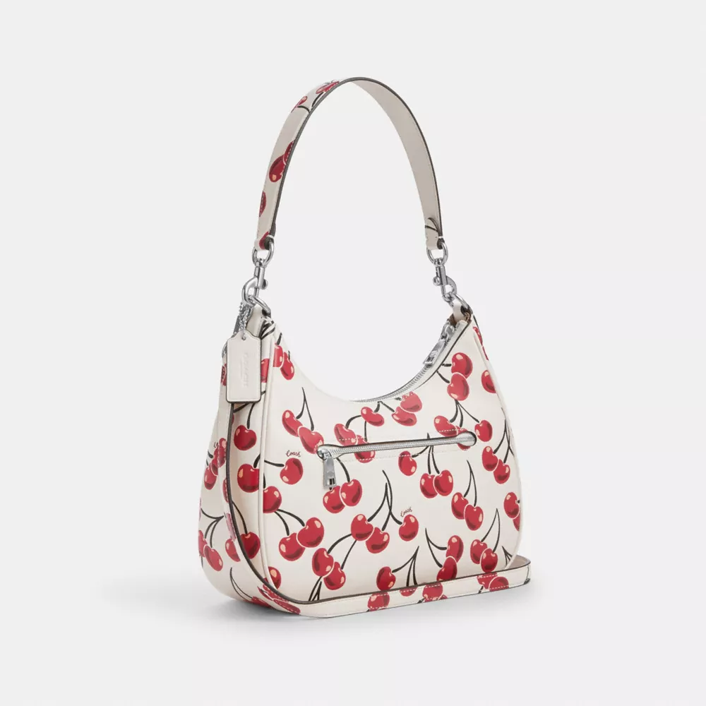 Teri Hobo Bag With Cherry Print