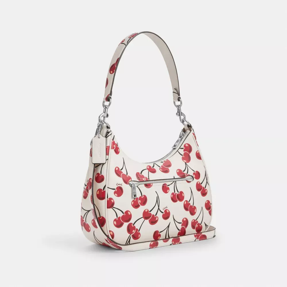 Teri Hobo Bag With Cherry Print
