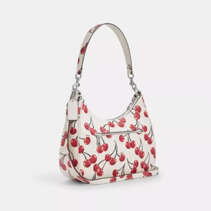 Teri Hobo Bag With Cherry Print