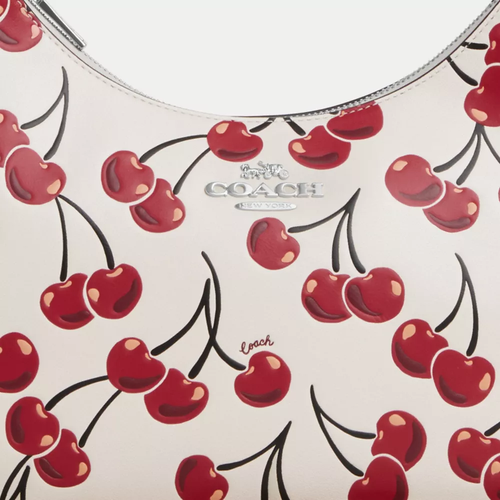 Teri Hobo Bag With Cherry Print