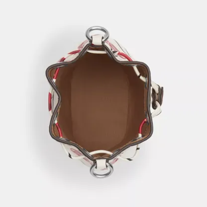 Mini Bucket Bag With Cherry Print