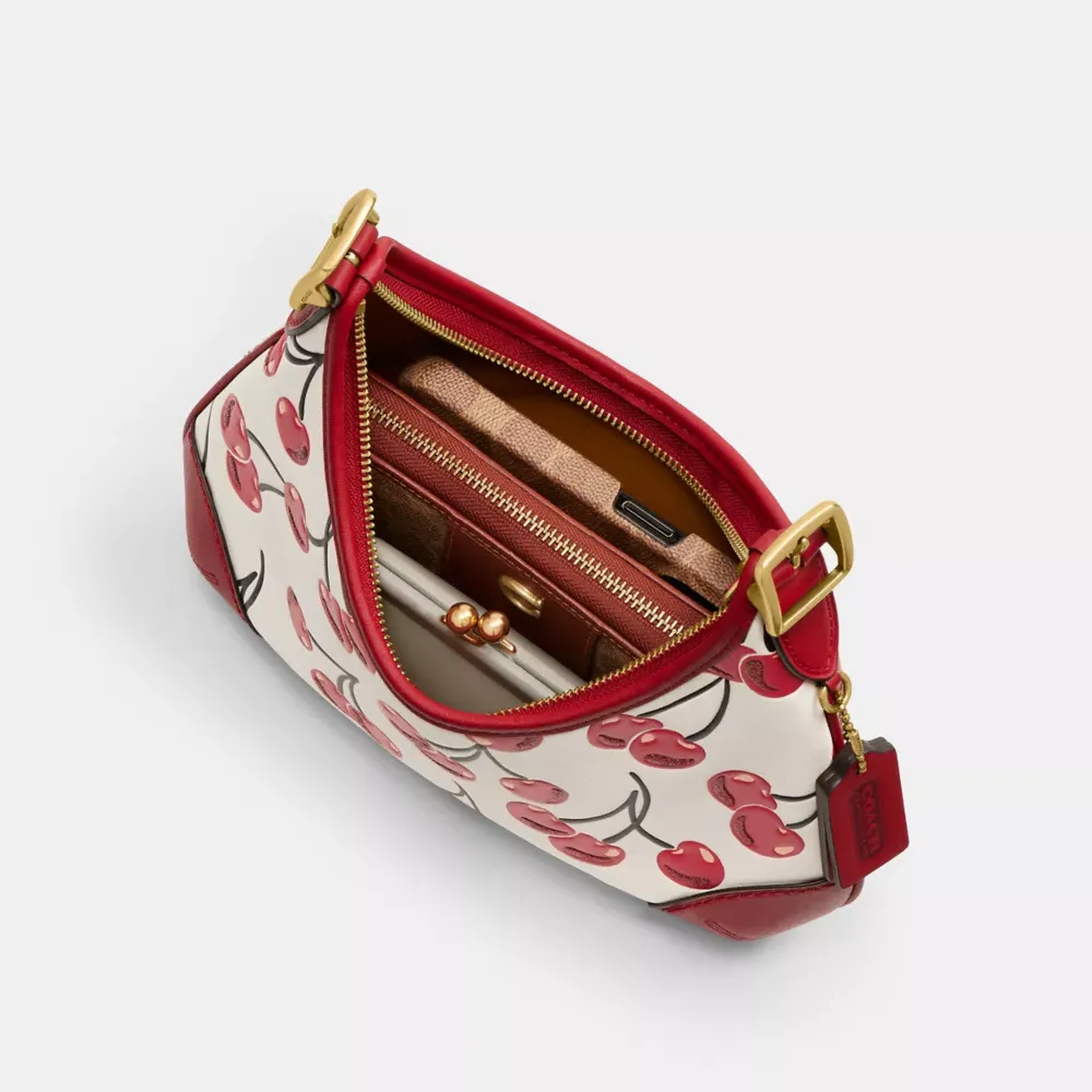 Hamptons Hobo Bag With Cherry Print