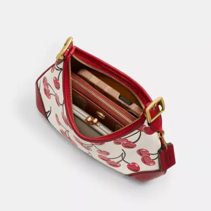 Hamptons Hobo Bag With Cherry Print