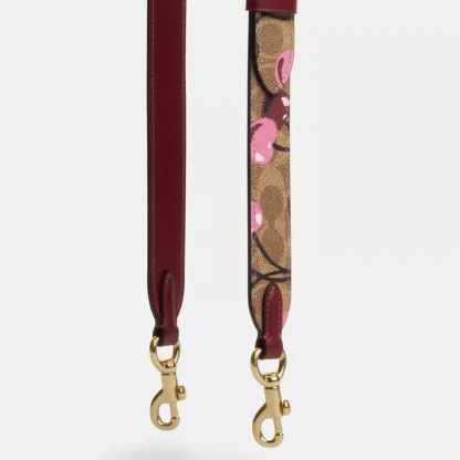 Reversible Strap In Signature Canvas With Cherry Print