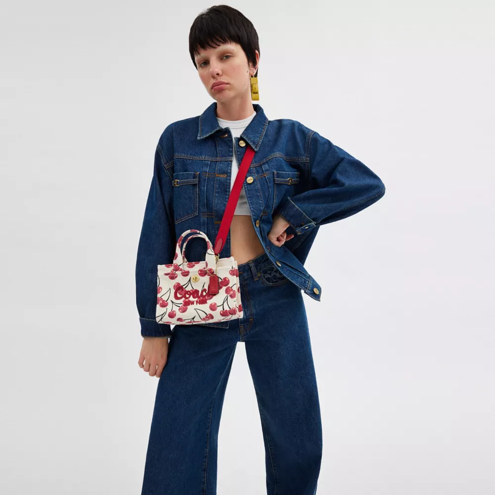 Cargo Tote Bag 20 With Cherry Print