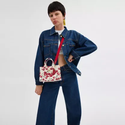 Cargo Tote Bag 20 With Cherry Print