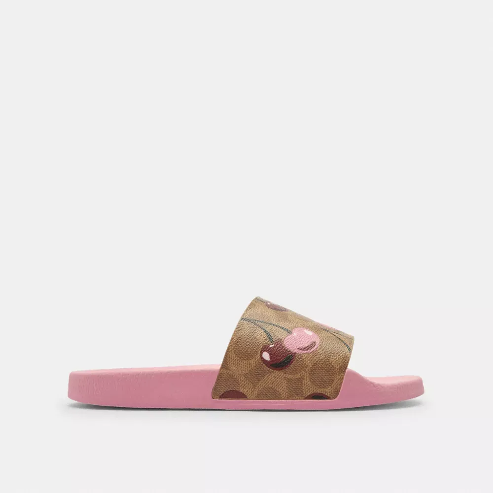 Udele Sport Slide In Signature Canvas With Cherry Print