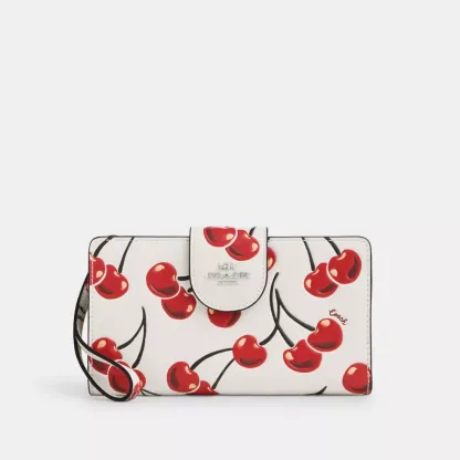 Phone Wallet With Cherry Print