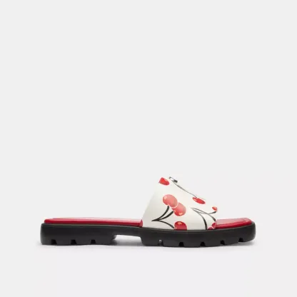 Florence Sandal With Cherry Print