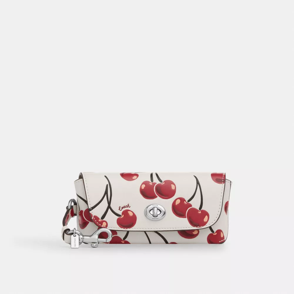 Sunglass Case With Cherry Print