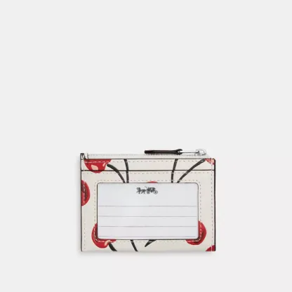 Mini Skinny Id Case With Cherry Print